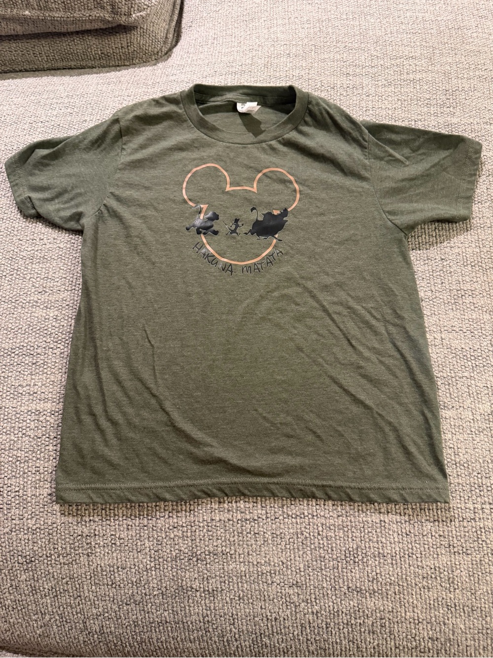 Kids Olive Green Hakuna Matata Graphic Tee